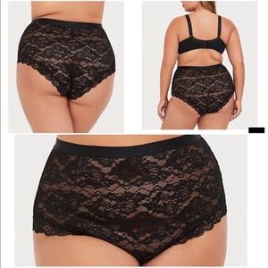 🌹TORRID BLACK HIGH WAIST LACE CHEEKY PANTY